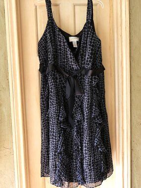 EUC Eliza J Cocktail / Party / Evening Dress Blueish Gray & Black Size 22W